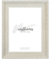 Elegance French Ornate Embossed Wood Picture Frame Antique White Gold - West Frames